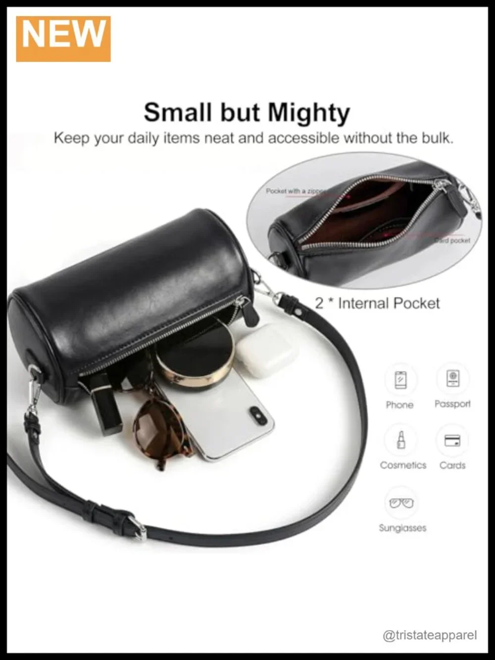 Mini Barrel Shoulder Purse with Two Way Straps Top Handle Hobo Bag